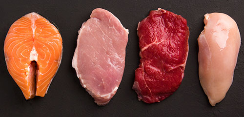 Un surtido de 4 tipos de carne